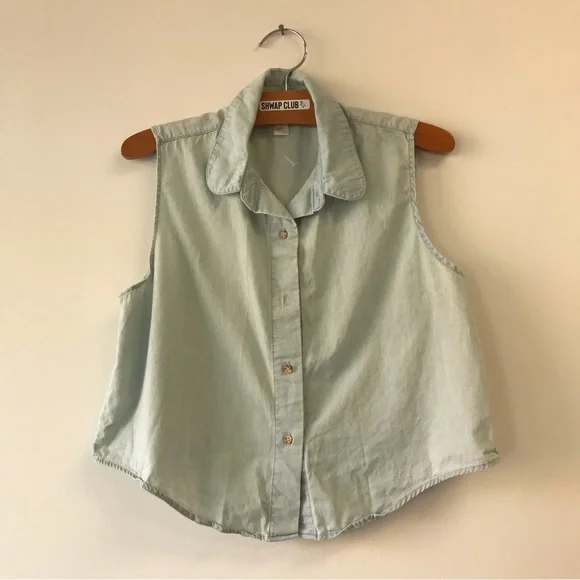 American Apparel Tops American Apparel Denim Shirt Sleeveless